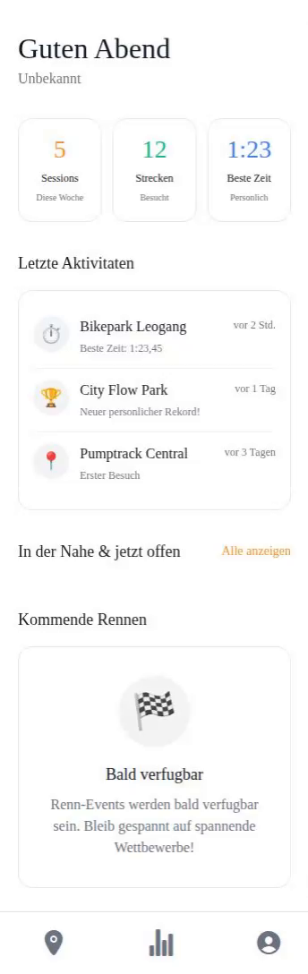 LapGate App mit Sessions und Strecken